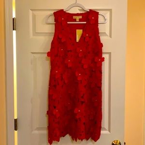 Michael Kors Red Rose dress. Size 6. Tags on